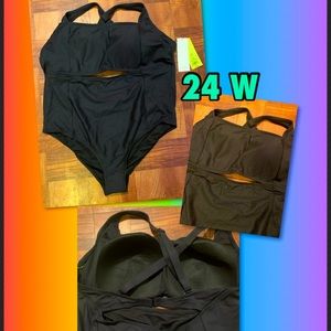 Black one piece swimsuit